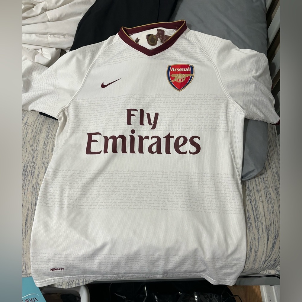 Arsenal 2007 Nike Third Soccer Jersey Men's Size S Herbet Champan